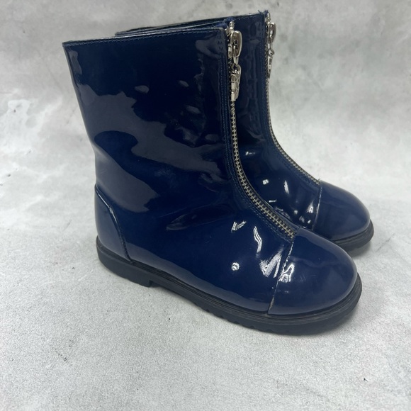 AOI sz 27 Age of Innocence navy blue glossy PU winter boots - Picture 4 of 14